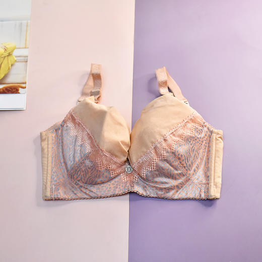 皇家丽美大胸专属有钢圈薄杯聚拢调整型胸罩内衣文胸W38-1 商品图1