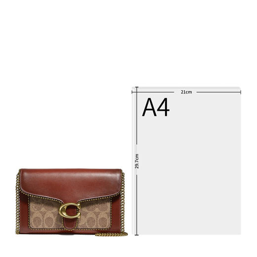 Coach(专柜) 女士棕色帆布配皮斜挎包 6909B4NQ4 商品图4