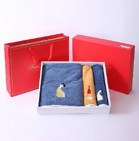 毛毛雨 活性元毛巾浴巾三条装礼盒 商品图3