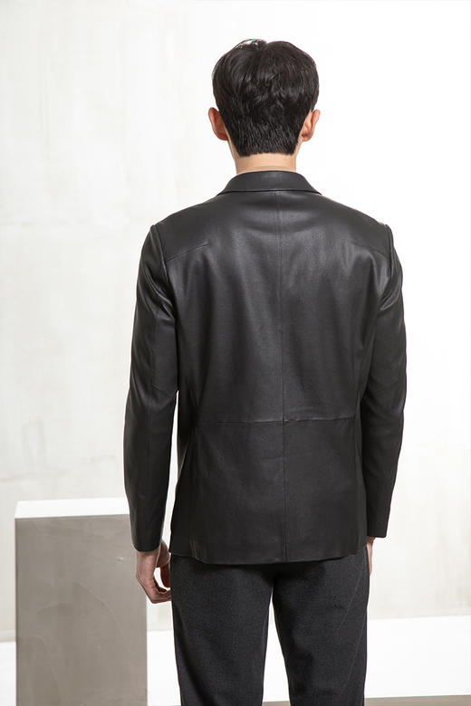 callisto黑色羊皮革皮西装  FQFLT021C 商品图3