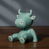 龙泉青瓷福牛摆件新年送礼客厅玄关招财办公桌摆件生肖牛银多多 商品缩略图0