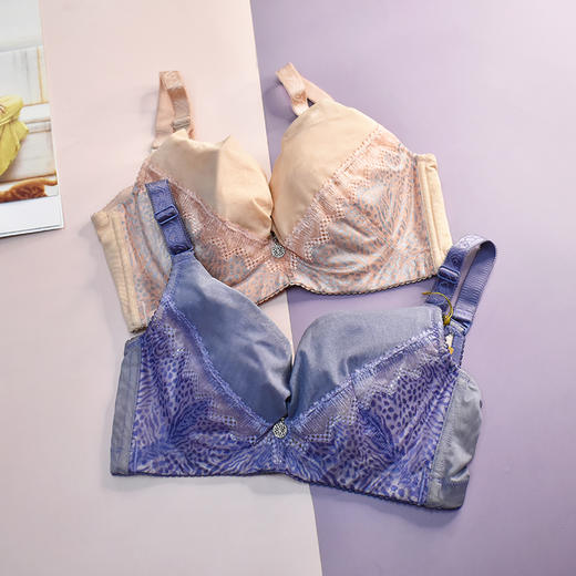 皇家丽美大胸专属有钢圈薄杯聚拢调整型胸罩内衣文胸W38-1 商品图0