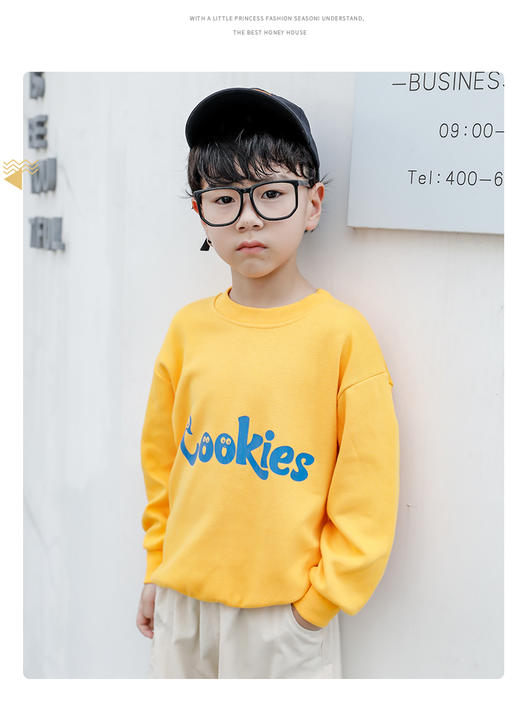 朱两只男女童长袖印花可爱卫衣（两件任选） 商品图0