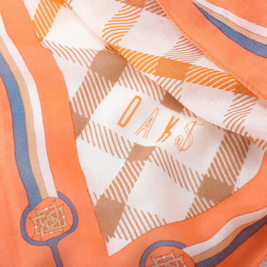 DA*S韩系时尚前为摩登风格小清新百搭时尚印花羊毛围巾 WXWD19001G 商品图3