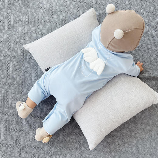 幸福满满婴儿连体衣秋装套装男宝宝衣服可爱女春秋薄款秋季外出长袖爬服潮 商品图3