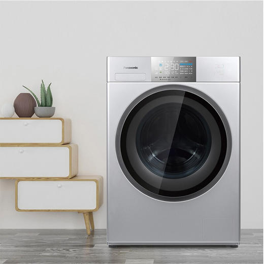 松下(Panasonic) 10公斤变频滚筒洗衣机 95度高温除菌 变频三维立体洗护 XQG100-E157 商品图1