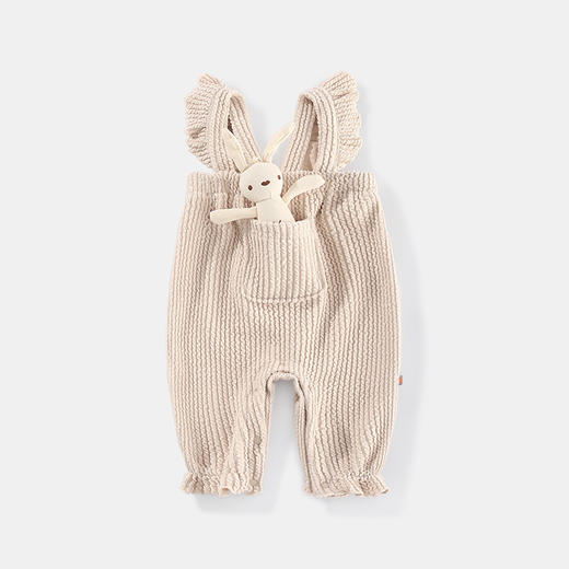 幸福满满宝宝衣服21秋冬新品女宝宝可爱口袋背带裤韩版婴儿爬服连体衣 商品图3