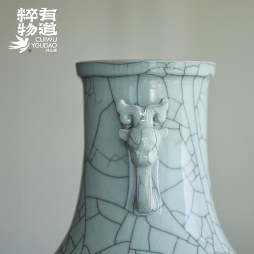 青瓷龙耳吉祥尊龙泉青瓷摆件收藏品省工艺美术大师作品 商品图4