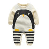 婴儿针织连体衣企鹅毛线衣秋冬男宝宝0-1岁潮外穿爬服ins风哈衣 商品缩略图1