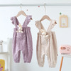 幸福满满宝宝衣服21秋冬新品女宝宝可爱口袋背带裤韩版婴儿爬服连体衣 商品缩略图1