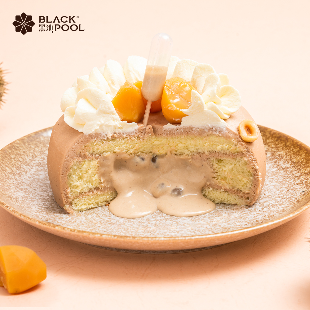 【栗子季·爆爆栗蛋糕】丹东栗融入法国铁塔淡奶油，栗栗流心，好吃不甜腻