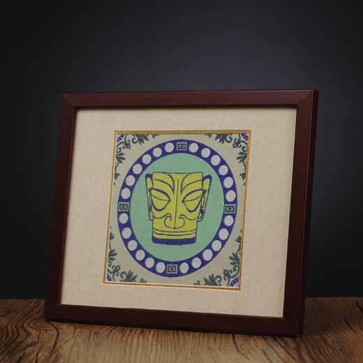 蜀锦小座屏三星堆文创 商品图1