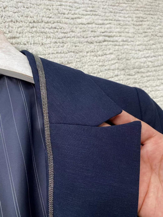 链条亚麻西装。 驼色  蓝色。 自己备注号码 商品图9