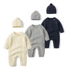 幸福满满速卖通秋冬宝宝棉线针织哈衣帅气英伦毛衣连体衣跨境婴儿童装爬服 商品缩略图1