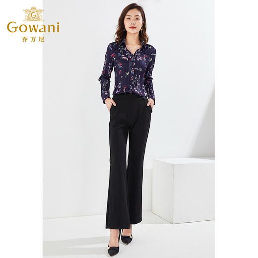 乔万尼春季新款别致抽褶上衣气质衬衫EI3C173 商品图3