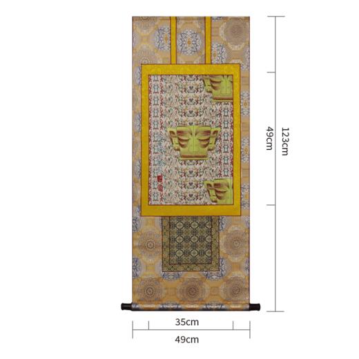 蜀锦挂轴画-三星堆面具 商品图3