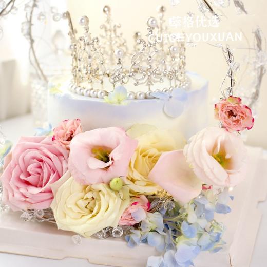 花海皇冠 鲜花带灯女神生日蛋糕 商品图0