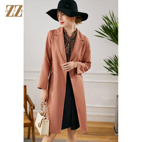佐尔美2021新款秋装 流行质感气质长风衣女E13FC26