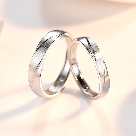 Winy999足银浪漫肖邦对戒送女友闺蜜节日生日礼物 商品图0