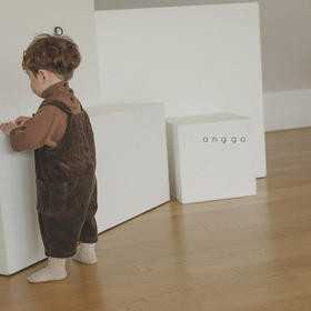 现货韩国童装婴儿背带裤套装男女宝宝灯芯绒连体裤春秋韩版两件套