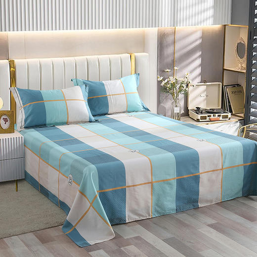 【紫韵家纺】“青春恋歌”经典四件套（格）形象绿色天地盒 商品图1