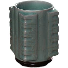 龙泉青瓷丨琮式瓶 青瓷玉琮 青瓷笔筒、花瓶摆件