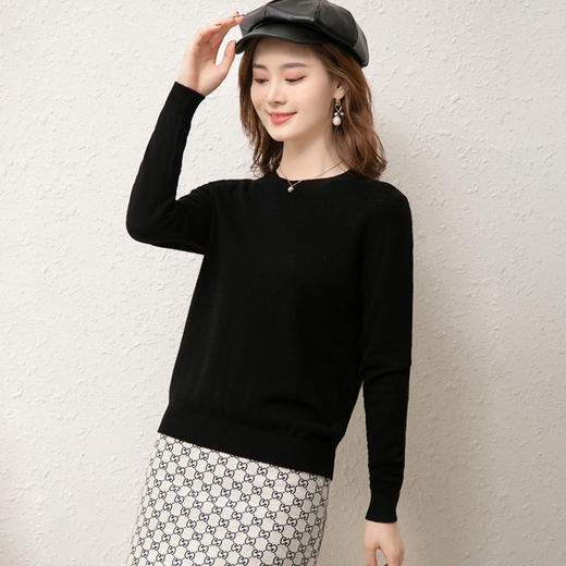 丁摩 圆领全羊毛打底衫TD-201WX-156 商品图0