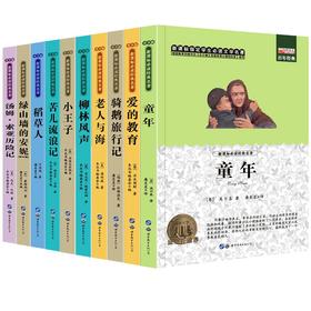 经典名著第1辑 （绿山墙+爱的教育+老人与海+童年+稻草人+小王子+柳林+汤姆索亚+骑鹅旅行+苦儿）全10册