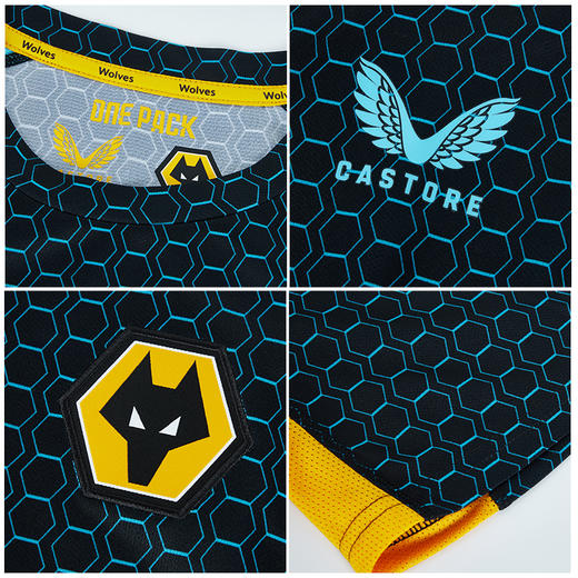 SFS Castore正版 狼队21-22赛季球员版训练服短袖足球服运动T恤男 商品图4