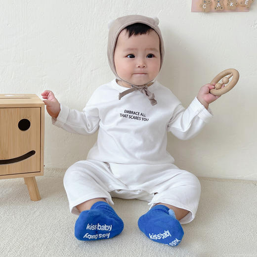 幸福满满婴儿连体衣秋装套装男宝宝衣服可爱女春秋薄款秋季外出长袖爬服潮 商品图1