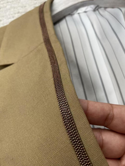 链条亚麻西装。 驼色  蓝色。 自己备注号码 商品图11