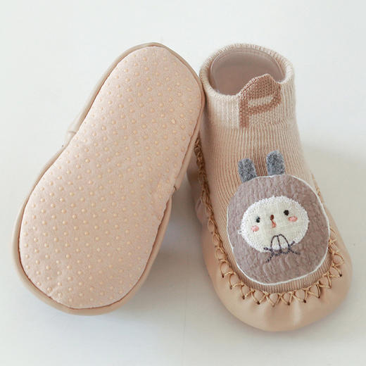 【2双装 专为宝宝设计】新款春秋宝宝学步地板袜卡通防滑皮底学步鞋立体公仔婴儿袜子 商品图2