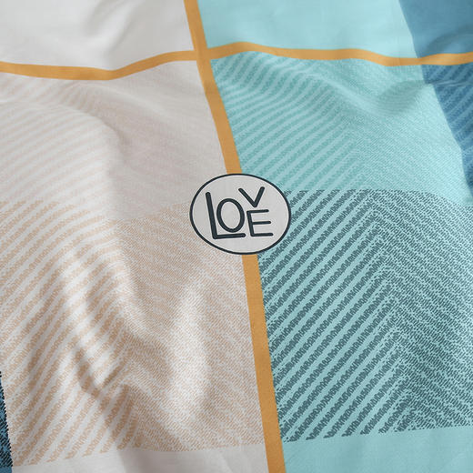 【紫韵家纺】“青春恋歌”经典四件套（格）形象绿色天地盒 商品图2