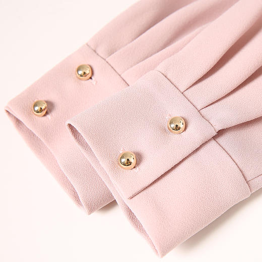 EITIE爱特爱秋季新款时尚通勤职业百搭显瘦飘带直筒上衣衬衫6709414 商品图4