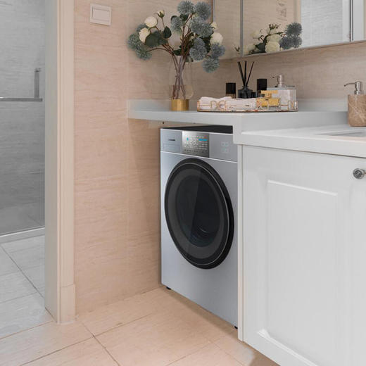 松下（Panasonic）10公斤滚筒洗衣机 洗烘一体机 光动银除菌 BLDC变频电机 XQG100-EG156 商品图3