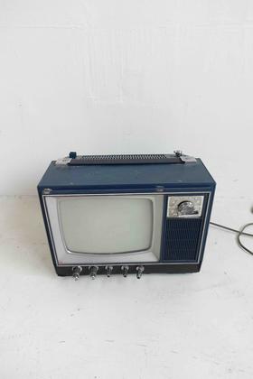 【瑕疵特价】国产蓝色老电视机