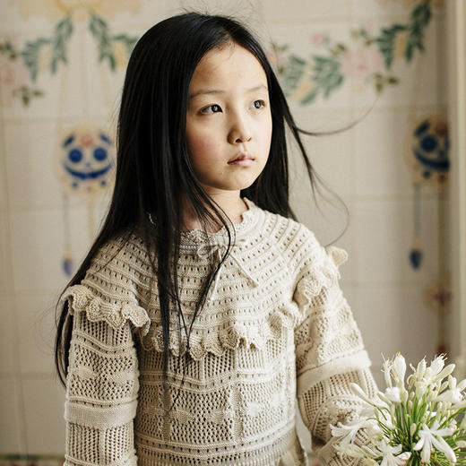 幸福满满毛织新款针织连衣裙法式宝宝连身裙长袖中小童毛衣bebe公主裙 商品图2