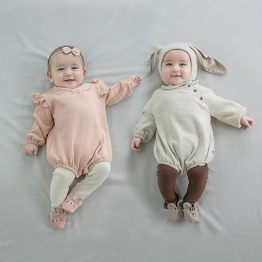 幸福满满儿童连裤袜春秋款女童打底裤外穿中厚小熊婴儿连脚宝宝打底袜裤 商品图1