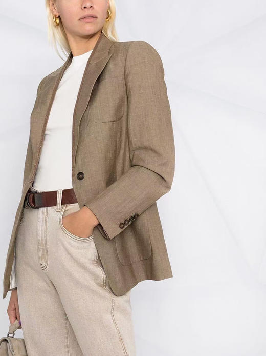 链条亚麻西装。 驼色  蓝色。 自己备注号码 商品图3