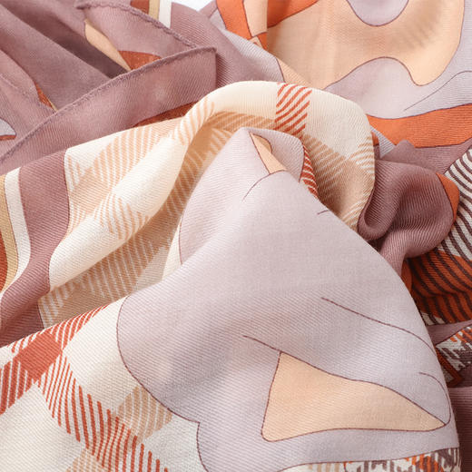 DA*S韩系时尚前为摩登风格小清新百搭时尚印花羊毛围巾 WXWD19001F 商品图4