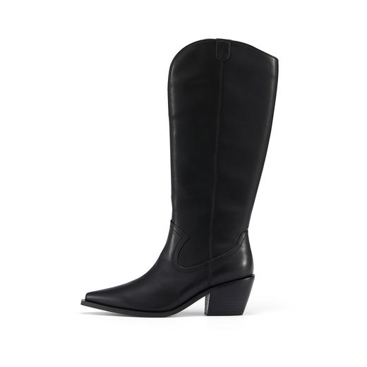 westory2021秋季新款拼接朋克风长筒时装靴长靴S21DQ44461 商品图2