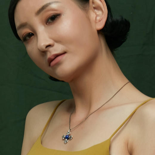 醍醐 金刚VAJRA系列 青金石十字金刚杵项链 商品图3