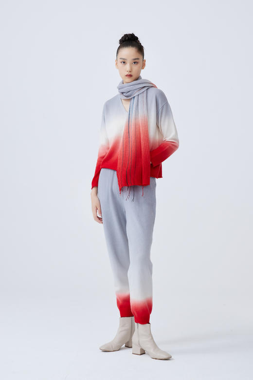  渐变色羊绒针织女长裤 SJF93K132N 商品图3