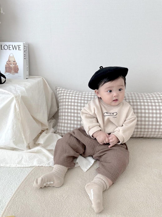 幸福满满婴童裤子儿童休闲裤韩版童装婴儿秋季长裤宝宝牛仔裤男童格子裤 商品图4