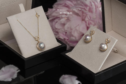 鸢尾花「圆形马贝耳钉」 商品图6