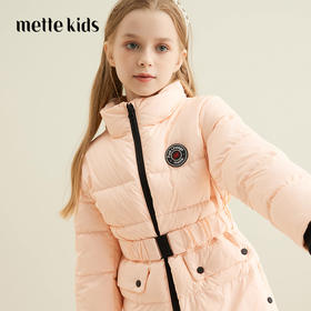 【女童腰带羽绒服】21年秋冬女宝90白鹅绒立领羽绒服腰带收腰保暖外套