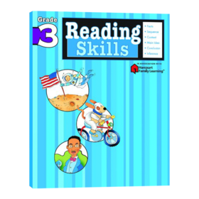 Flash Kids 小学英语阅读技巧三年级英文原版 Reading Skills: Grade 3英语学习辅助家庭英文练习册Harcourt Family Learnin哈考特