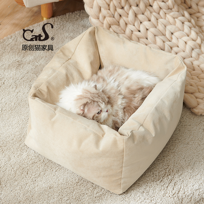CatS羽绒猫窝猫床猫垫狗窝超大舒适可拆洗有防水外套不粘毛