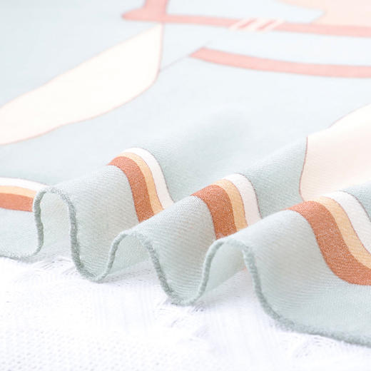 DA*S韩系时尚前为摩登风格小清新百搭时尚印花羊毛围巾 WXWD19001E 商品图2