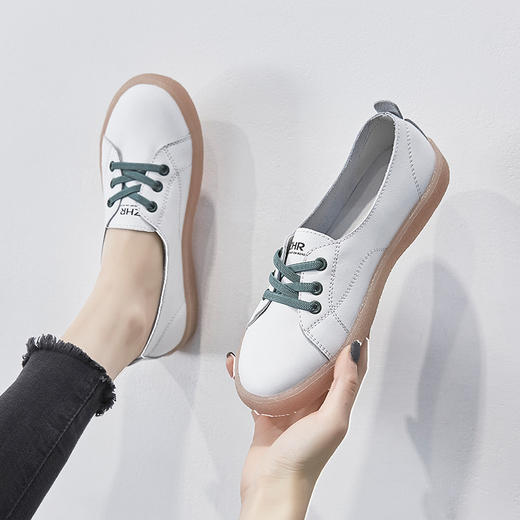 透气板鞋秋一脚蹬休闲鞋子女运动鞋女小白鞋女鞋 商品图8